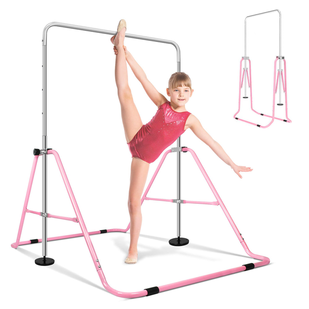 ORIENTOOLS Kinder Gymnastikstange Höhenverstellbare horizontale Stangen Faltbar Gymnastik Junior Tra