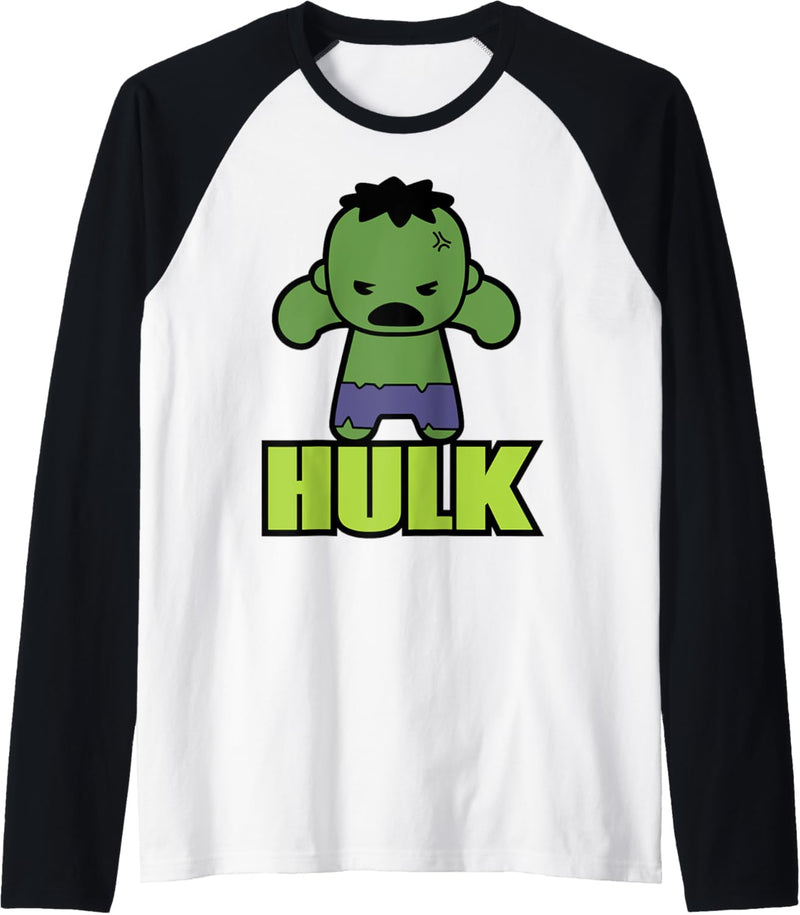 Marvel Hulk The Incredibly Cute Kawaii Pose Raglan