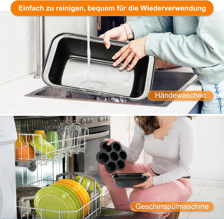 19PCS Zubehör Heissluftfritteuse für Ninja Foodi AF400EU AF300EU AF500EU, Airfryer Zubehör Silikonfo