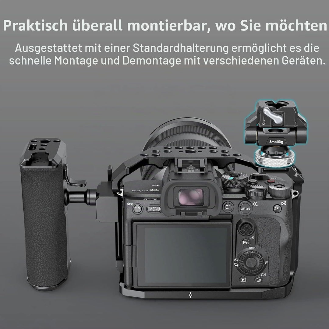 SMALLRIG Cold Shoe Monitor Mount, HawkLock Mini, Drop-in Quick Release Swivel und Tilt Monitor Holde