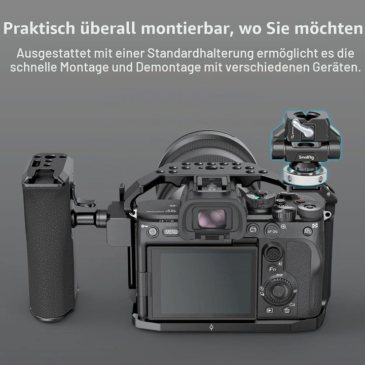 SMALLRIG Cold Shoe Monitor Mount, HawkLock Mini, Drop-in Quick Release Swivel und Tilt Monitor Holde