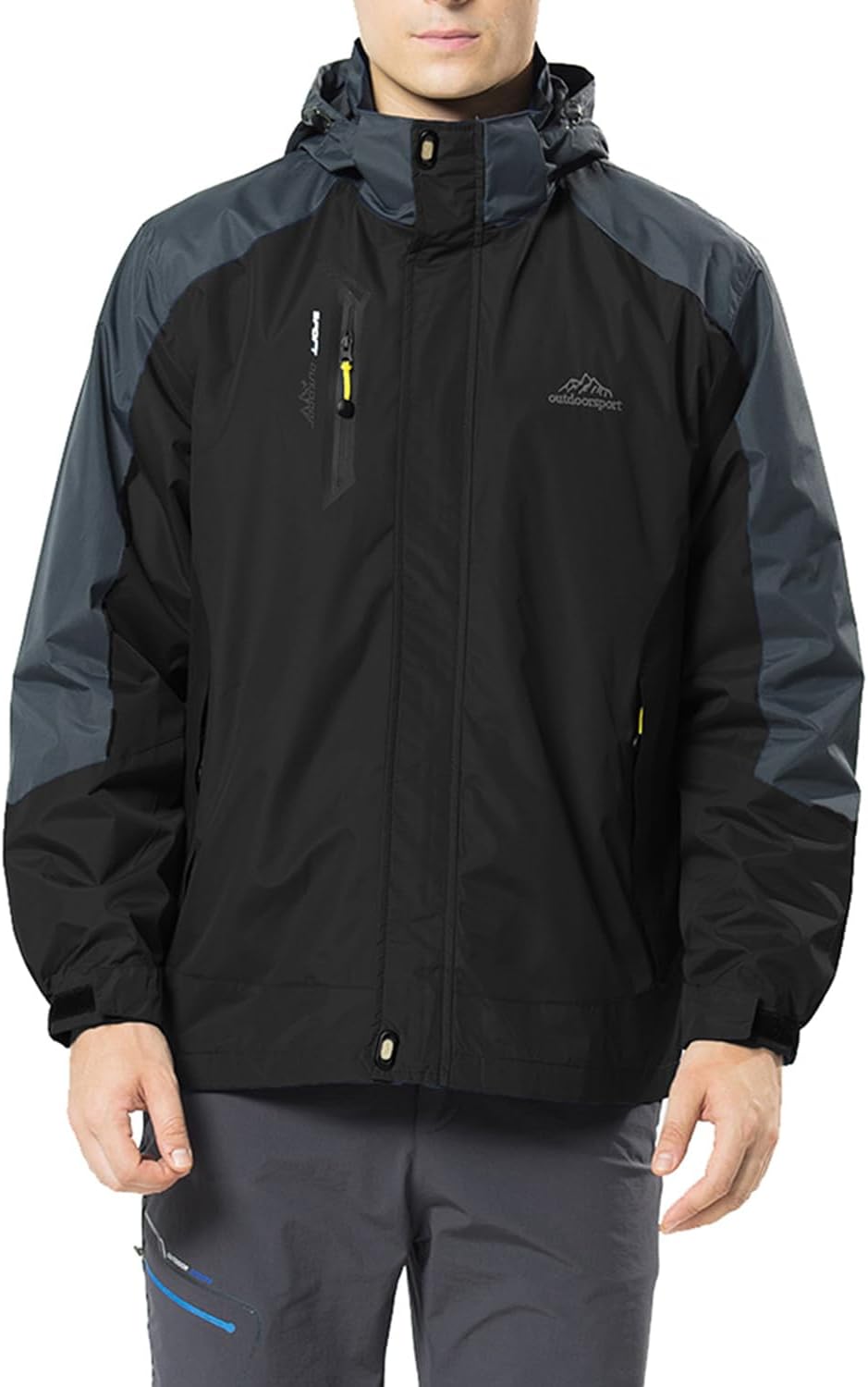 YSENTO Herren Regenjacke wasserdichte Outdoor Atmungsaktive Wandern Funktionelle Softshell Winddicht