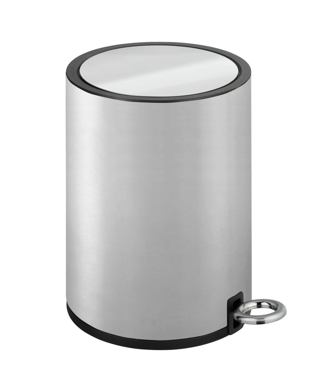 WENKO Kosmetik Treteimer Monza 3 Liter, Edelstahl rostfrei, Badezimmer-Mülleimer mit Absenkautomatik