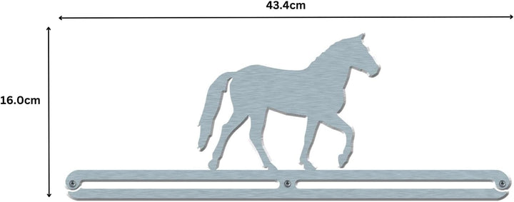 Rosetten-Aufhänger "Equestrian", gebürsteter Edelstahl, hergestellt in Grossbritannien