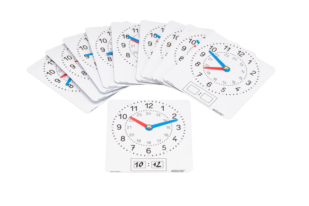 WISSNER 90700 aktiv lernen - 10 beschriftbare Folien Uhren - RE-Plastic°
