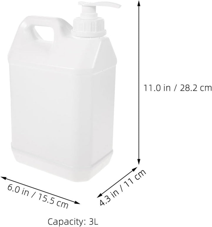 Toddmomy Lotionspender mit Pumpe 2 Stück 3L Kunststoffflaschen Weiss für Körperpflege und Reise