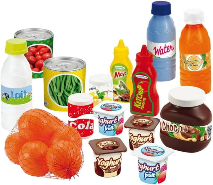 Ecoiffier Spielzeug - 2644 - Pack Drive 100 % Chef - Lebensmittel-Imitationen für Kinder - 20 Teile