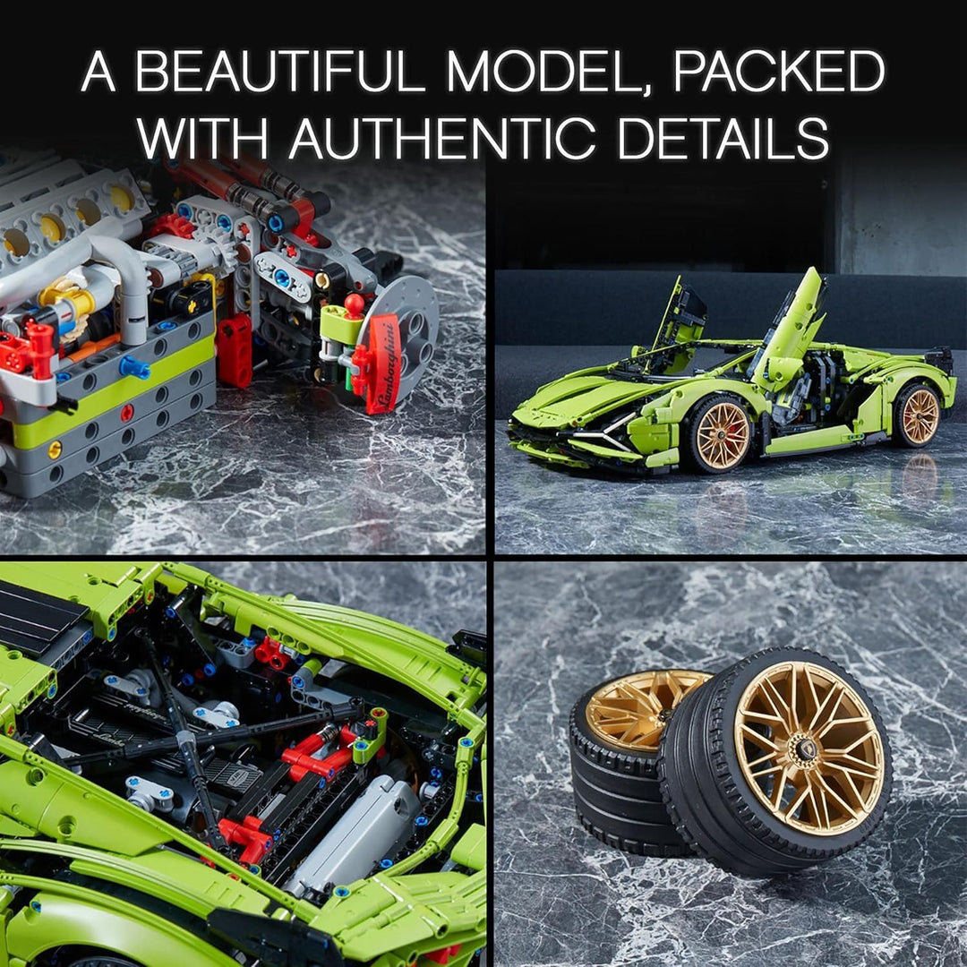 LEGO 42115 Technic Lamborghini Sián FKP 37 Rennwagen, Modell-Bauset für Erwachsene, Geschenkidee für