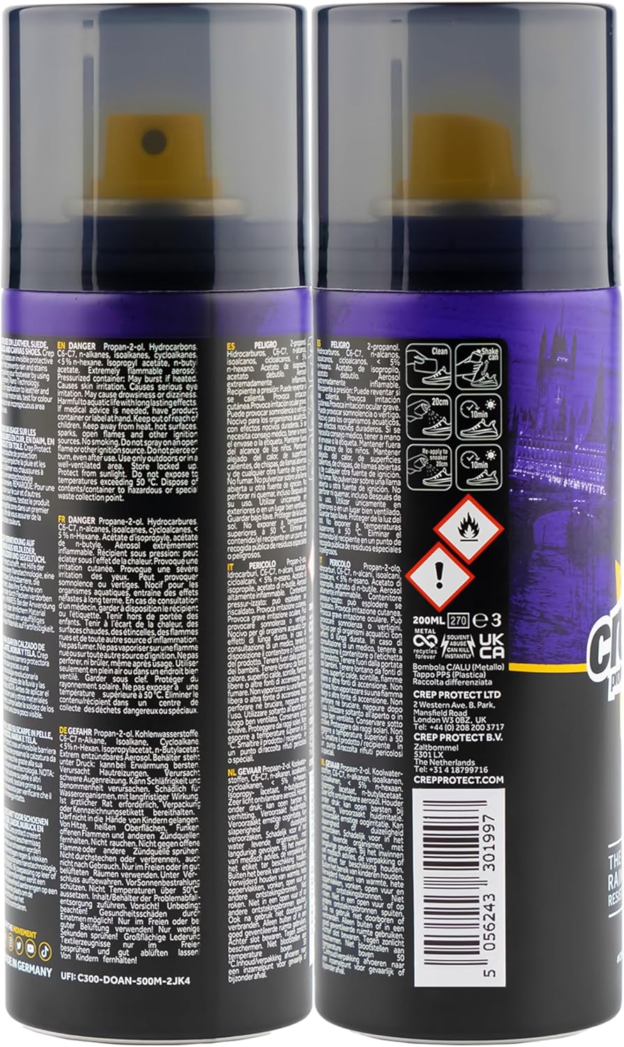 Crep Protect Spraydose Regen & Fleck Wasserfester Schutz Nano-Schutz für Leder, Nubuk, Wildleder & C