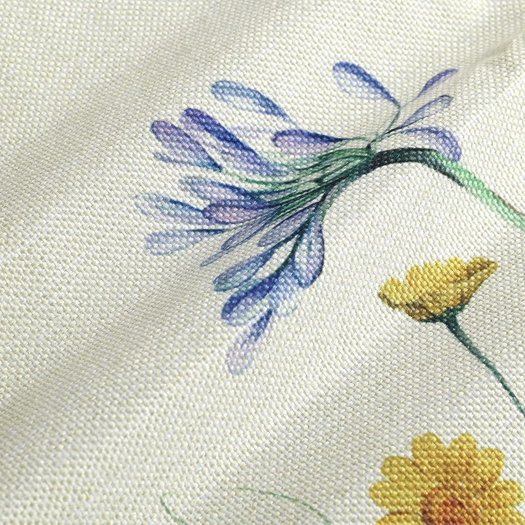 Bonhause 4er Set Kissenbezüge Blumen Garten 45 x 45 cm Doppelseitig Frühling Schmetterling Dekorativ