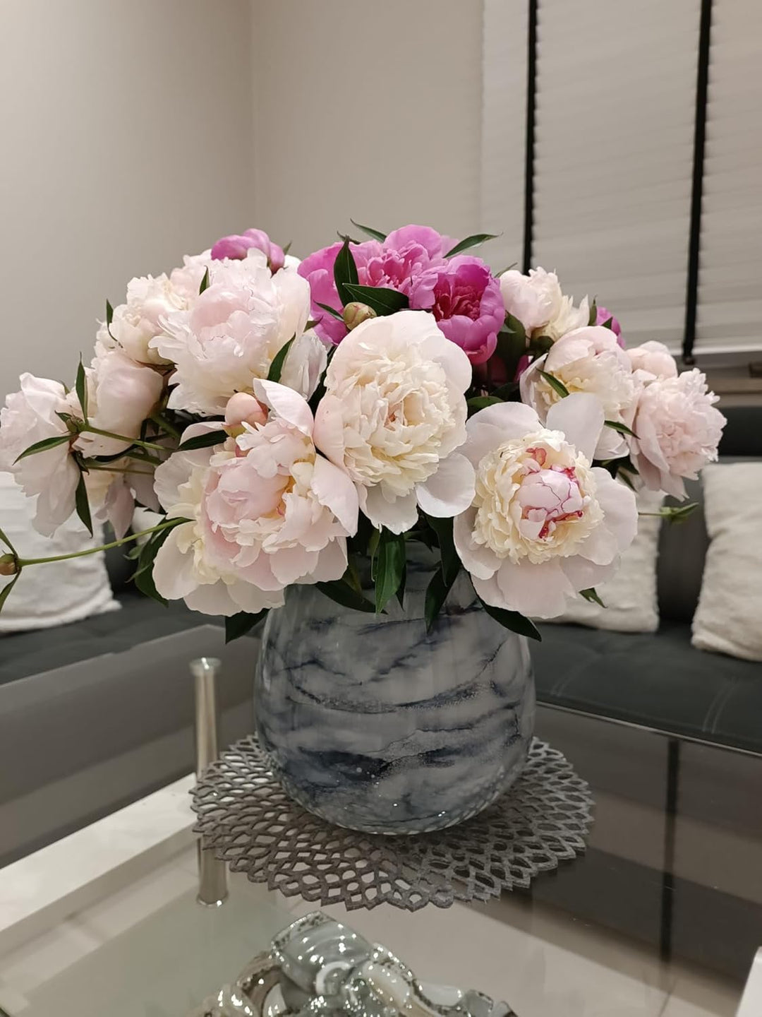 Terroso – Vase – Mundgeblasenes arktisches Glas – Luxuriöses Erscheinungsbild, Stilvoll & Elegant -