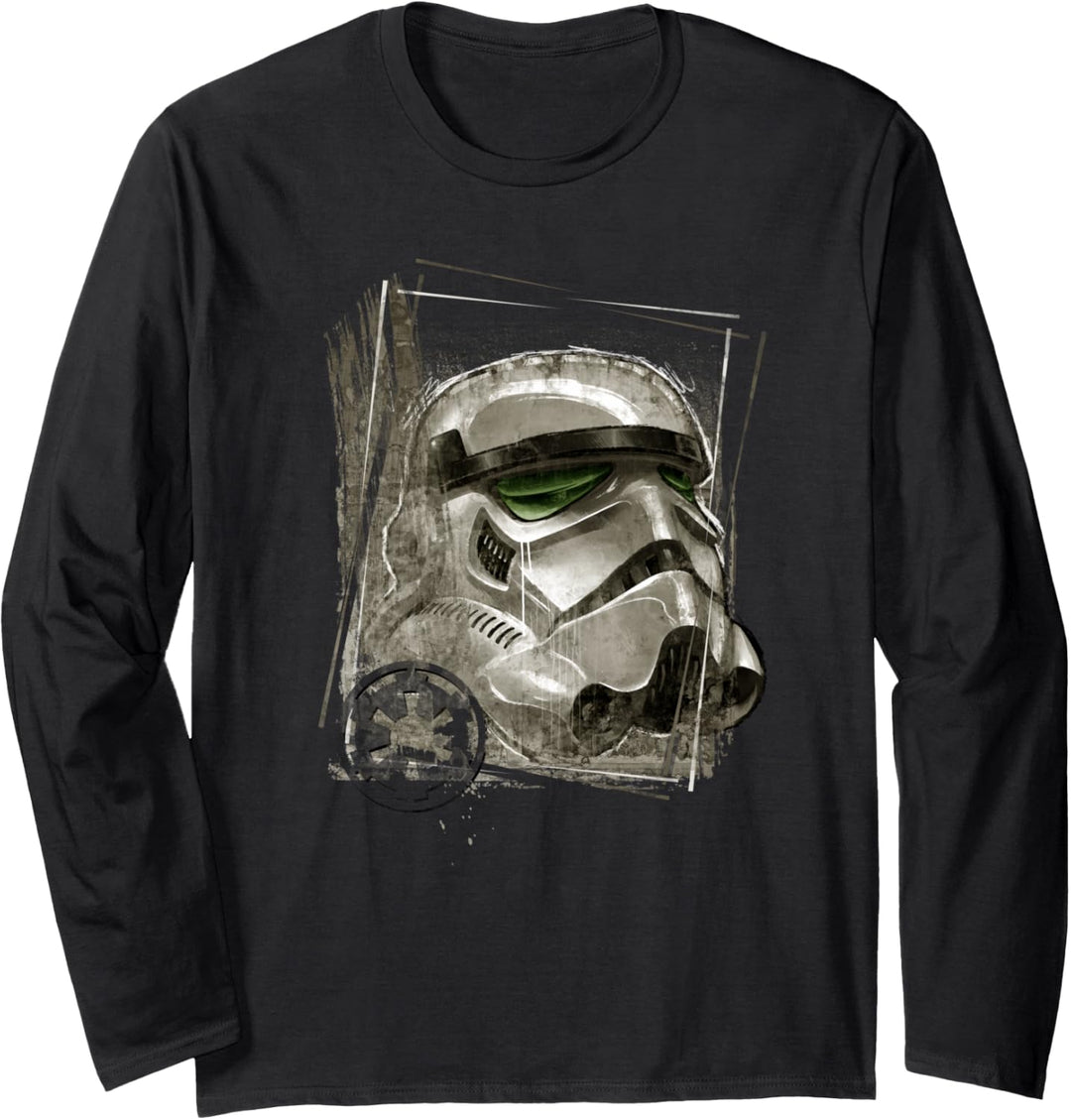 Star Wars Trooper Side Empire Logo Poster Langarmshirt