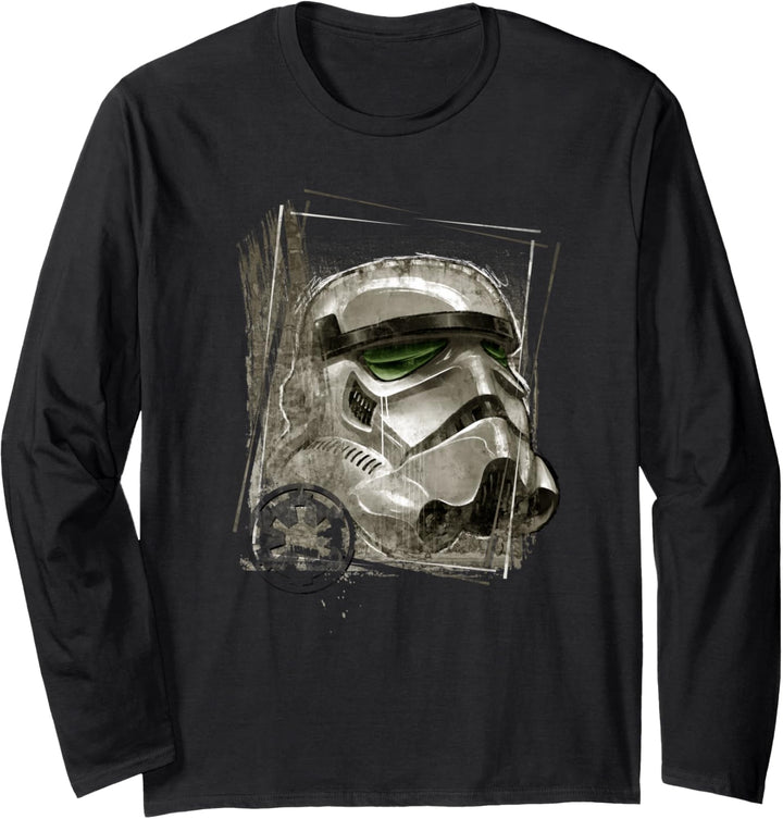Star Wars Trooper Side Empire Logo Poster Langarmshirt