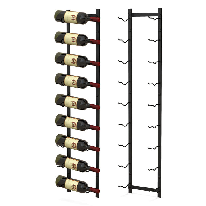 COSTWAY Weinregal Wand für 9 Weinflaschen, Flaschenhalter Metall, Flaschenregal Industrial, Aufbewah