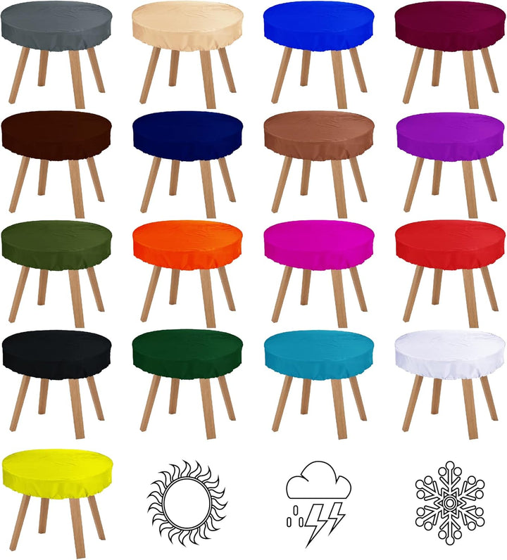 Premium Abdeckplane Rund Ø 145x15 cm Holzbank Gartenmöbel Gartentisch Hülle Abdeckung Haube Schutzhü