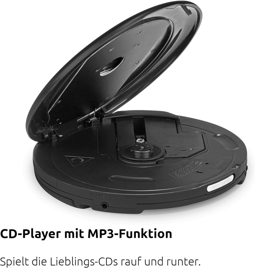 TechniSat DIGITRADIO CD 2GO - portabler CD-Player (Discman, MP3 mit Resume-Funktion, ASP, Kopfhörera