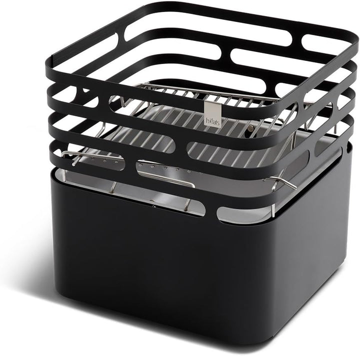höfats - CUBE Grillrost - verwandelt CUBE Feuerkorb in einen Grill - höhenverstellbar zur Regulierun