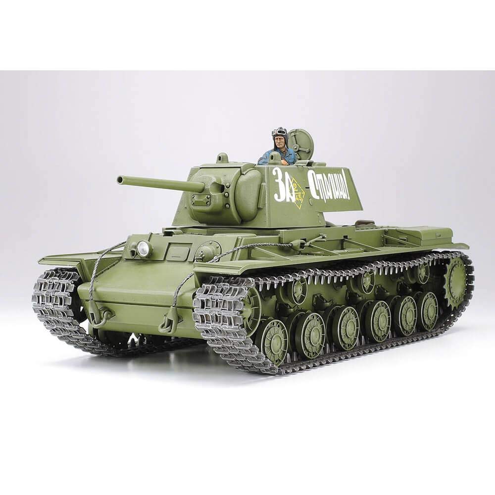 Tamiya 1:35 Rus. Panzer KV-1 1941, originalgetreue Nachbildung, Plastik Bausatz, Basteln, Modellbaus