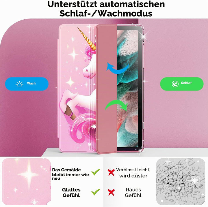 INFILAND Hülle für Samsung Galaxy Tab A11+/A9+11 Zoll (2023/2025),Glitzernde Schutzhülle mit funkeln