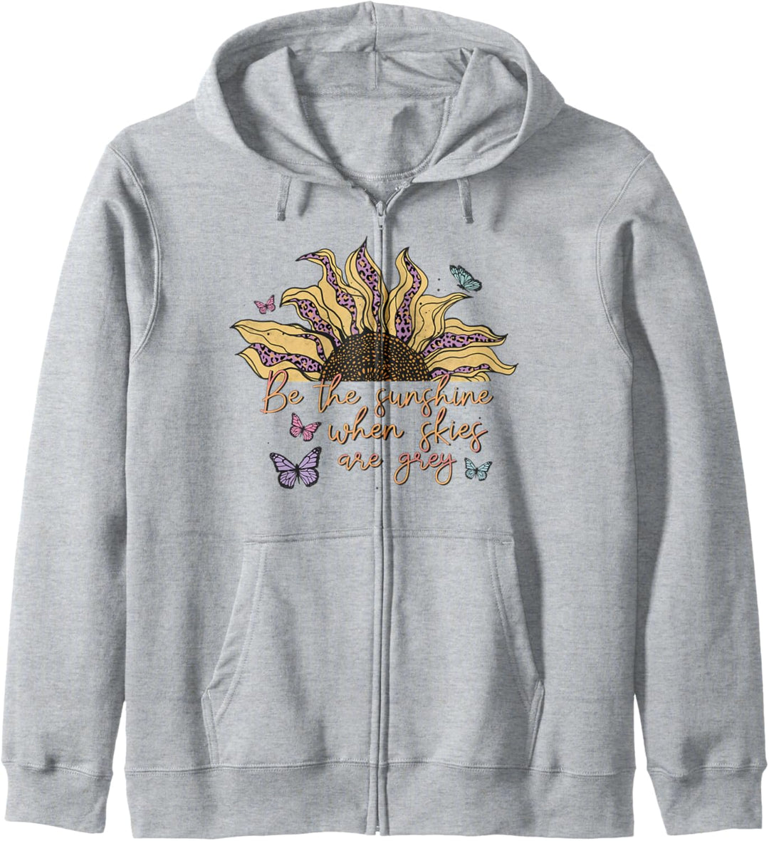 Sunflower Motivational Spruch Tee Be the Sunshine Vintage Kapuzenjacke