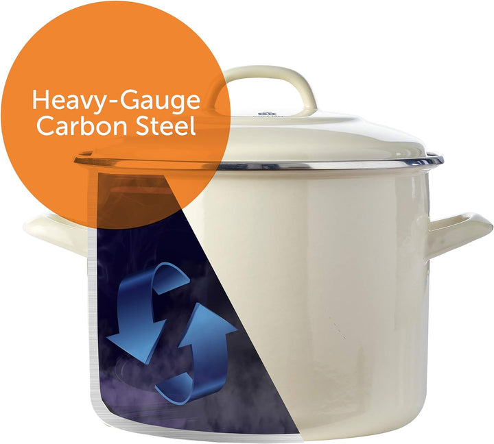 BK Indigo Holländisches Erbe Deutscher Emaillierter Suppentopf mit Deckel mit PFAS-Freier Keramik-An