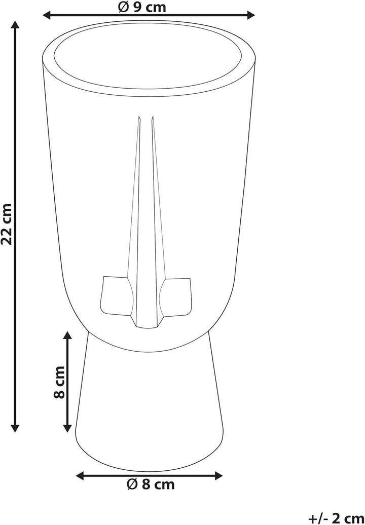 Blumenvase Keramik handgefertigt schwarz 22 cm Gesichtsmotiv Modern Artemis