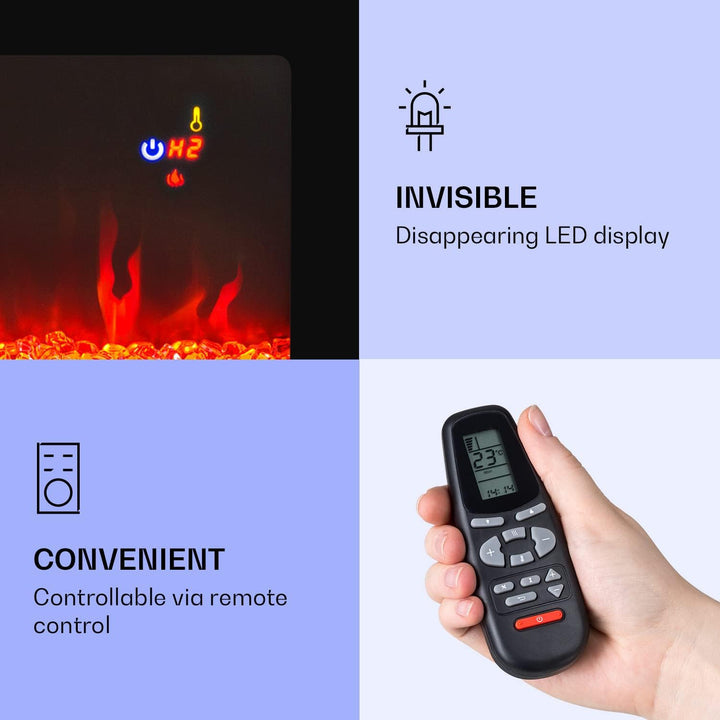 Klarstein Elektrokamin, Elektro Heizungen für Wohnzimmer & Innenräume, Elektrischer Kamin mit LED Fl