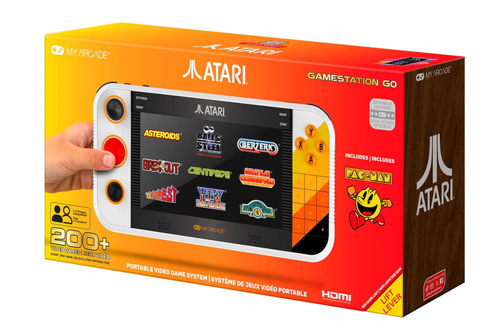 My Arcade Atari Gamestation Go, Console de Jeu Portable Rétro Avec 200+ Jeux, Écran 7 Pouces, Wi-Fi,