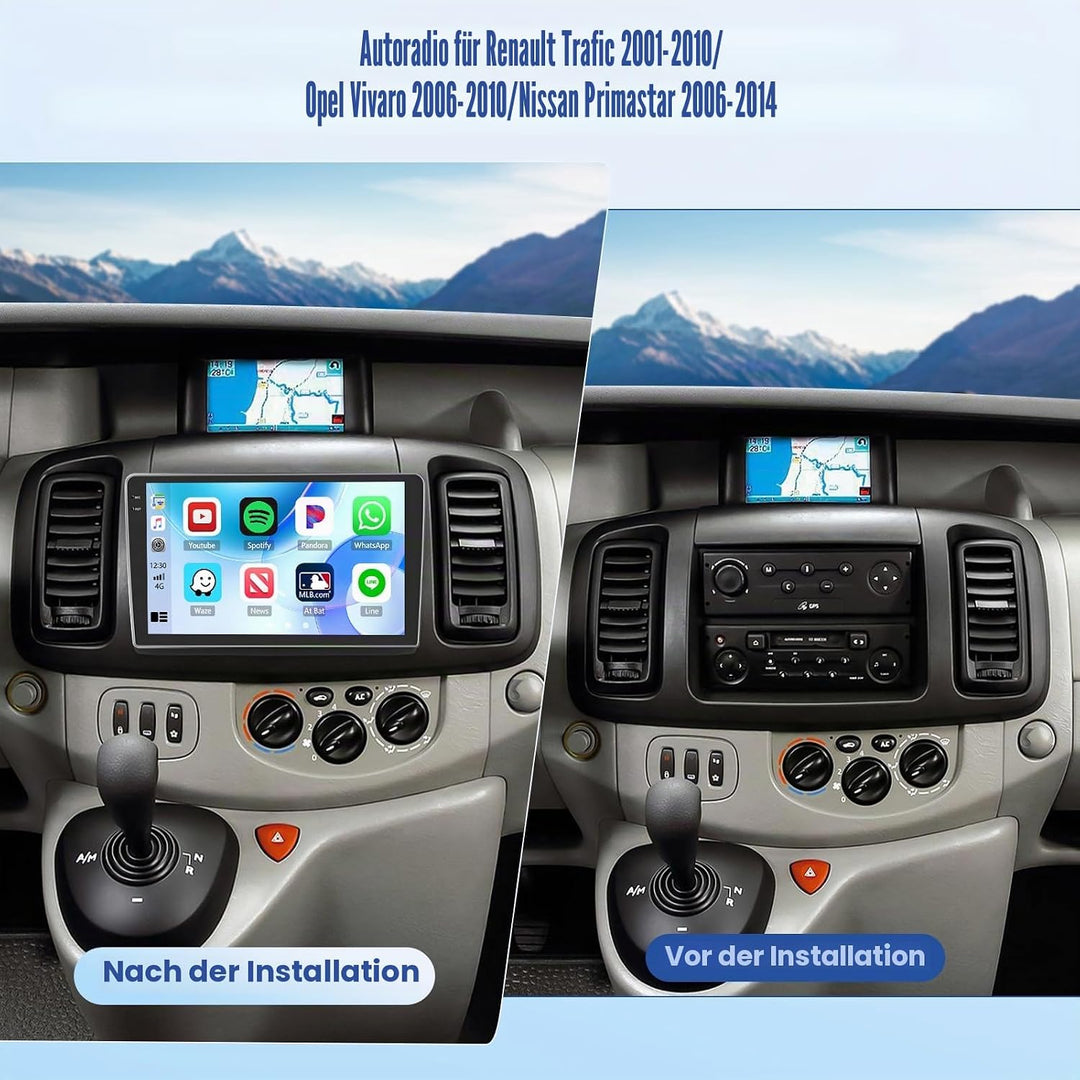 [4G+64G]Inefala Android 15 Autoradio für Renault Trafic 2001-2010/Opel Vivaro 2006-2010/Nissan Prima