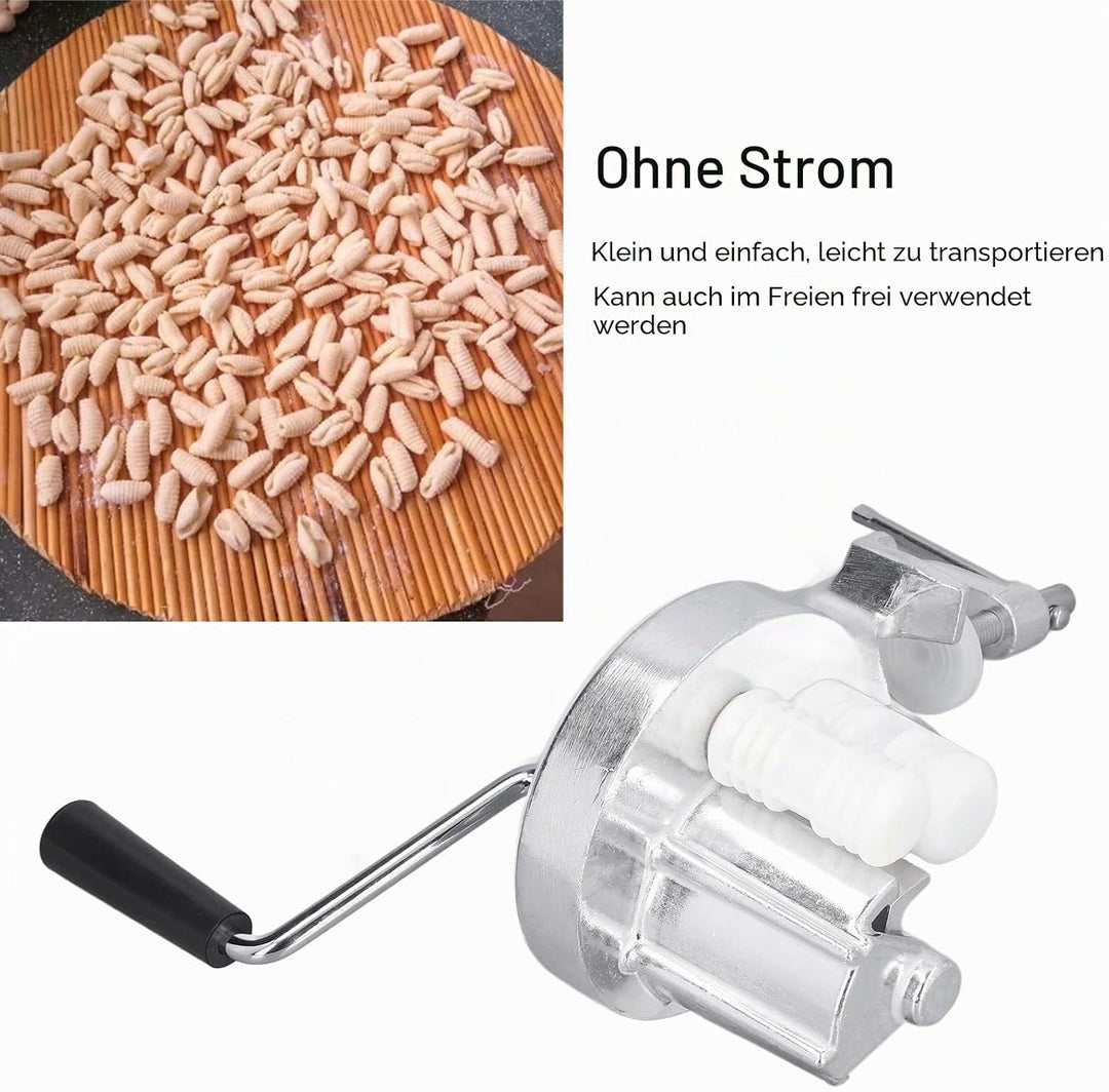 Manueller Makkaroni Maschine, Edelstahl Makkaroni-Maker Handkurbel Nudelmaschine Pasta-Nudel Maschin