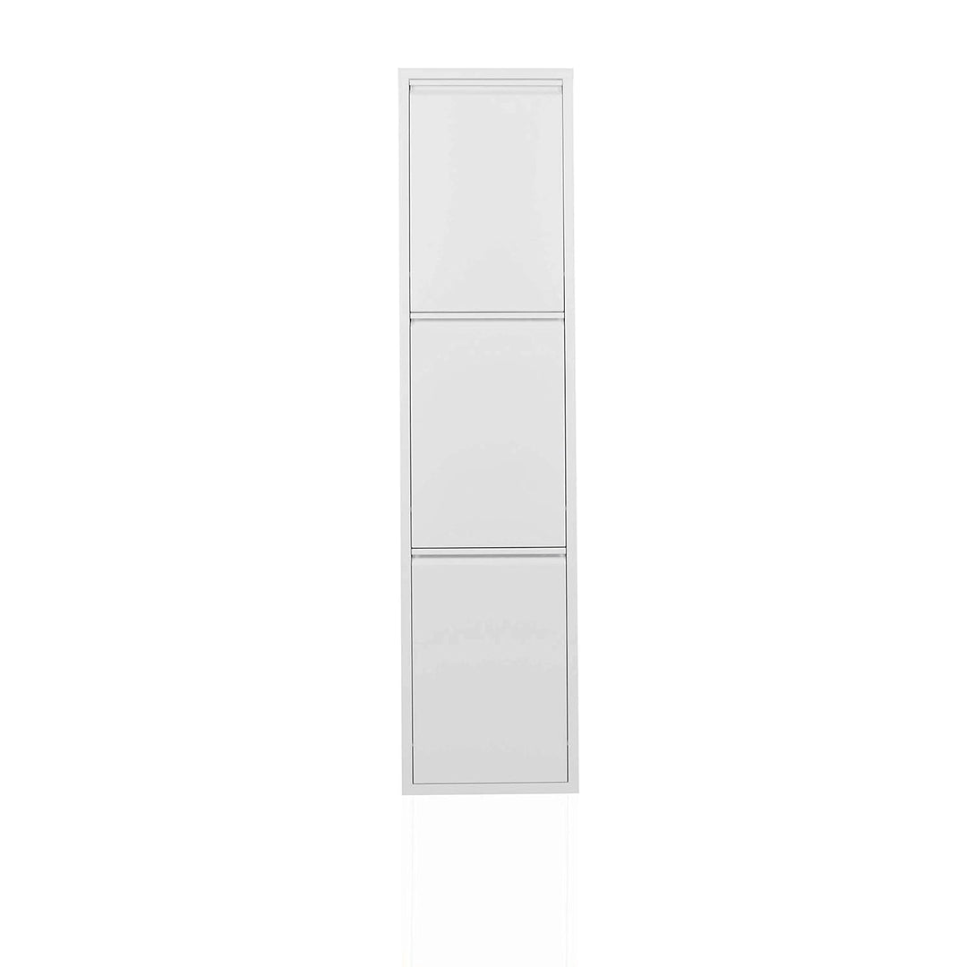 Betten-ABC Refina Mehrzweckschrank, Mülltrenner, platzsparend, aus pflegeleichtem Metall Farbe Weiss