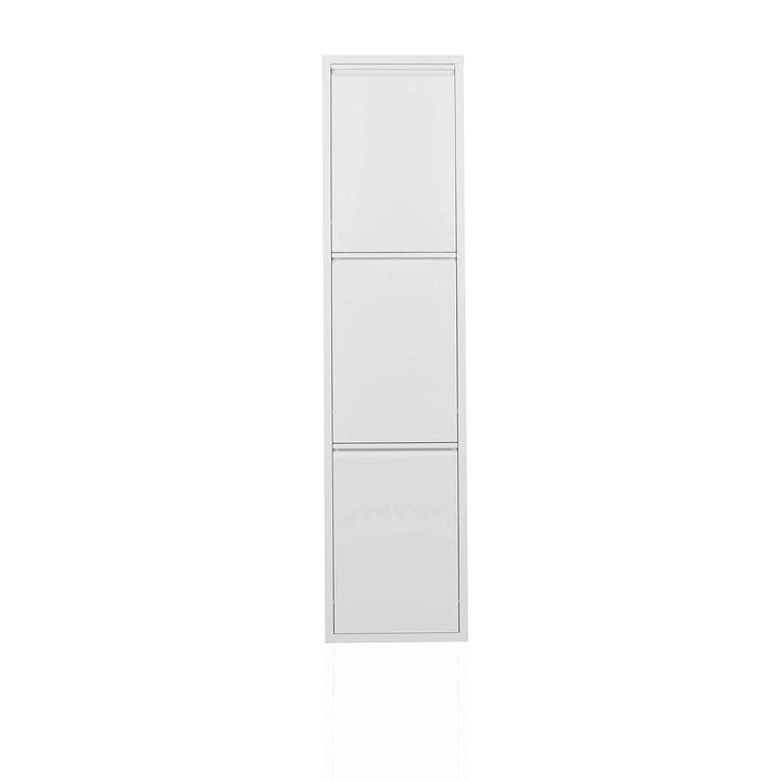 Betten-ABC Refina Mehrzweckschrank, Mülltrenner, platzsparend, aus pflegeleichtem Metall Farbe Weiss