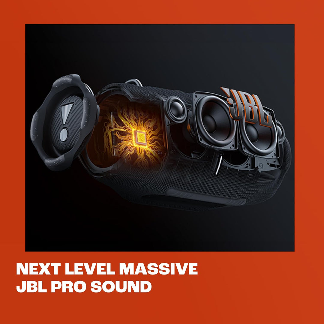 JBL Xtreme 4 Musikbox in Schwarz – Tragbare Bluetooth-Lautsprecher-Box mit tiefem Bass, KI-Sound-Boo