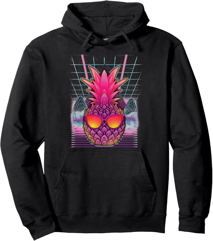 Pineapple 80s Style Retro Aesthetic Vaporwave Streetwear Pullover Hoodie