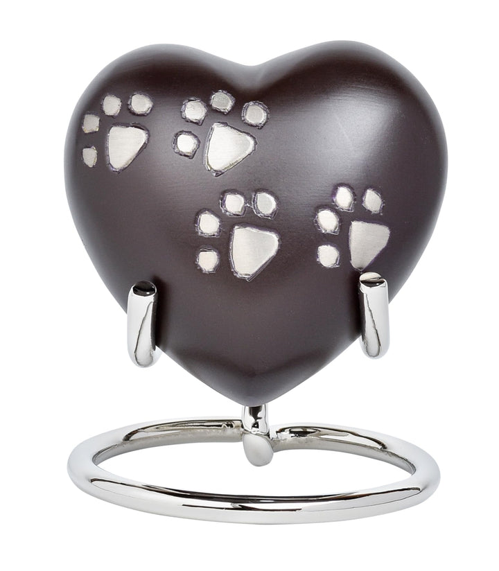 Royal Rapture URN for ashes Heart Funeral Cremation Memorial Keepsake Pet Dog Cat 3" (Chocolate, 3")
