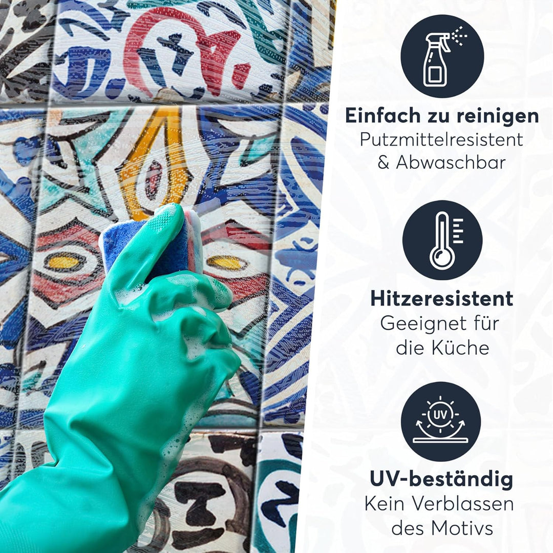 CREATISTO Mosaik Klebefliesen Stickerfliesen Fliesenfolie - Selbstklebende Fliesen Folie I Stickerfl