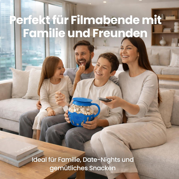 Netrox - Popcorn Maker für Mikrowelle – Glasbehälter, BPA-frei, spülmaschinengeeignet – Fettfreie Po