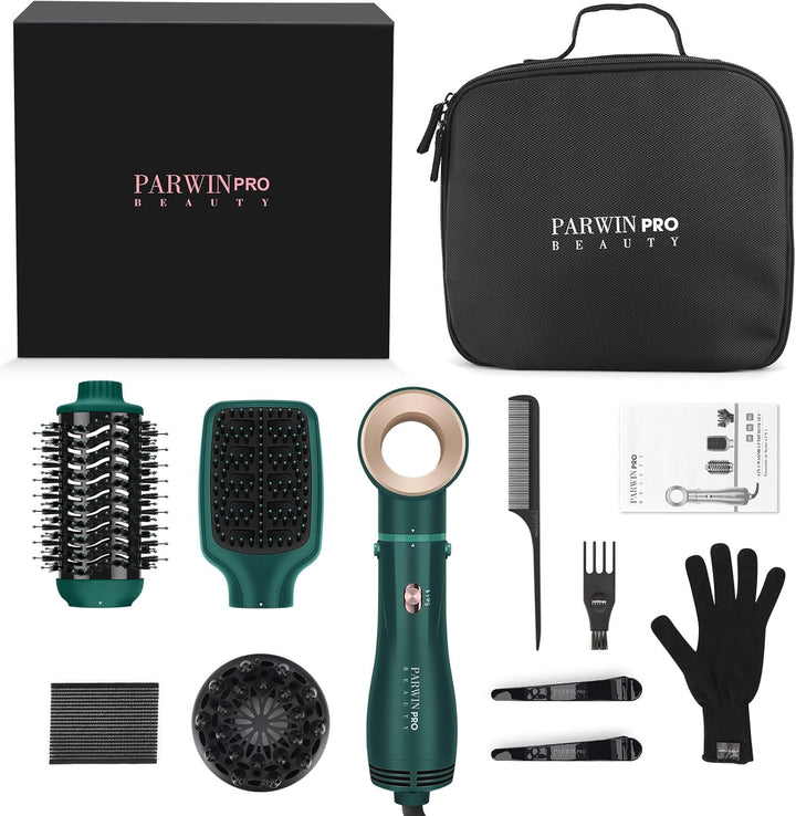 4 IN 1 Haartrockner Warmluftbürste Set, PARWIN PRO BEAUTY Styler-Set, Föhnbürste Lockenbürste mit 4