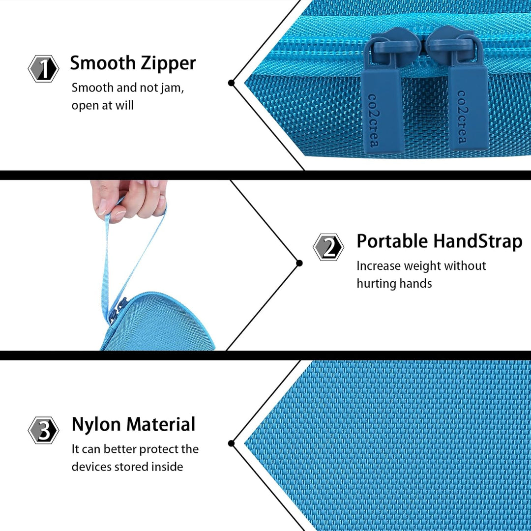 co2CREA Hart Tragbare Schutzhülle Etui Tasche für All-In-One Audioplayer Starterset Drix Blau Cookie