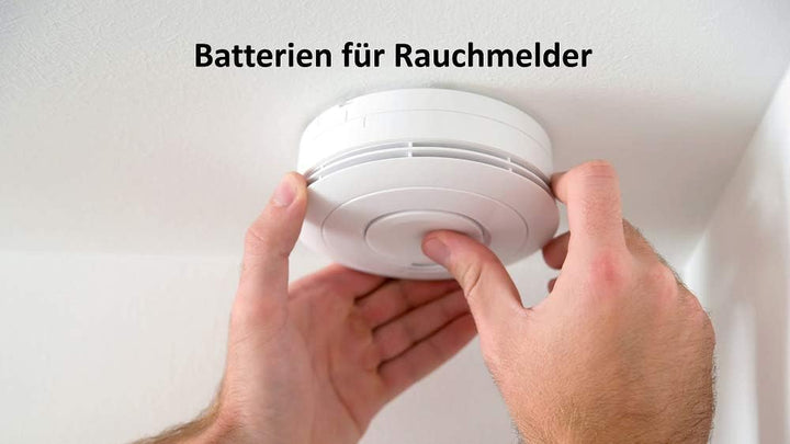 WSB Batterie Akkuman.de 10er Set 9V Block Lithium Hochleistungsbatterien für Rauchmelder 10 Stück