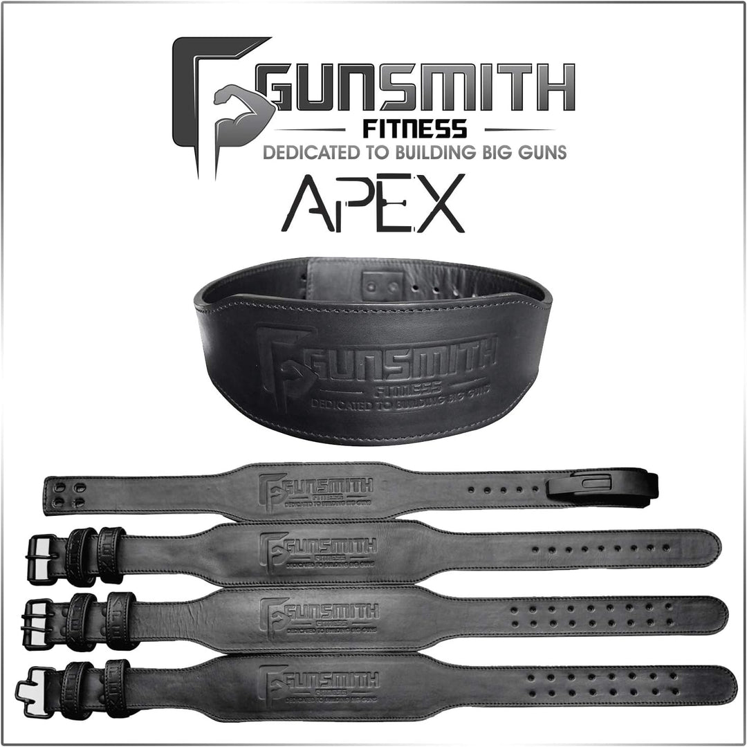 Gunsmith Gewichthebergürtel - Ultra-Premium Handgefertigt Schwarz Gewichtsgürtel für Herren und Dame