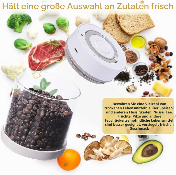 Minidiva Smart Vacuum Container, automatische elektrische luftdichte Glasbehälter für Lebensmittel K