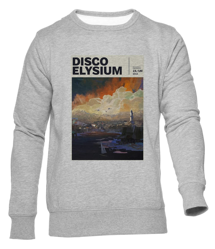 Hopestly Disco Elysium Unisex Jumper Herren Dammen Grau Rundhals Lange Ärmel Sweatshirt Men&
