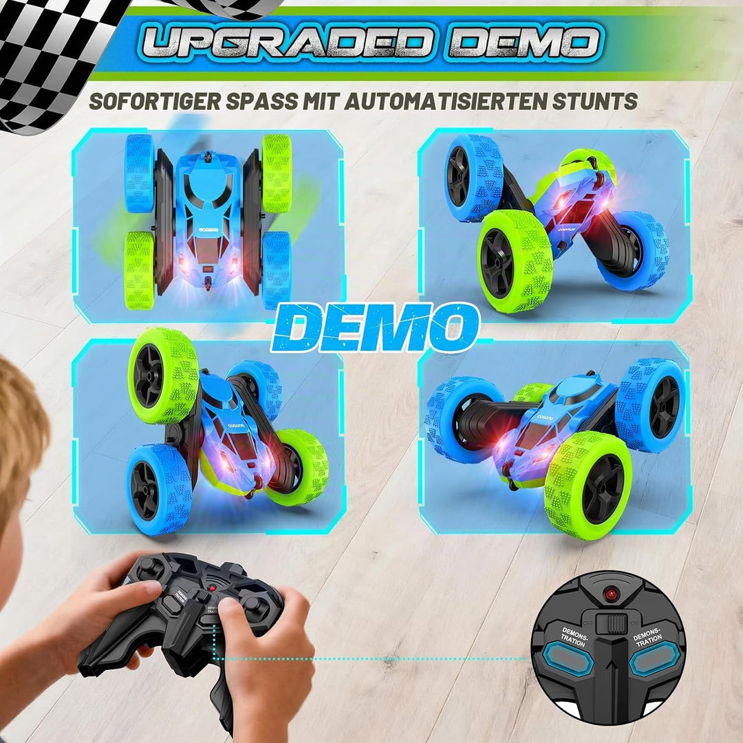 cosone Ferngesteuertes Auto ab 6-12 Jahre 360° Flip RC Car mit LED Licht &amp; USB-C Modular Batteries 4