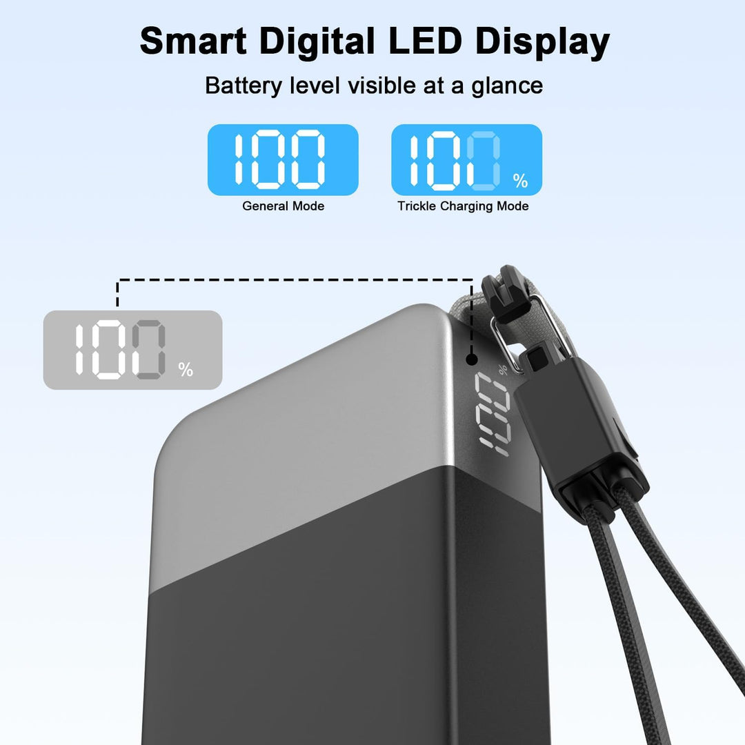 NOBIS 20000mAh Powerbank für Laptops, 65W PD Power Bank Schwarz, Schwarz