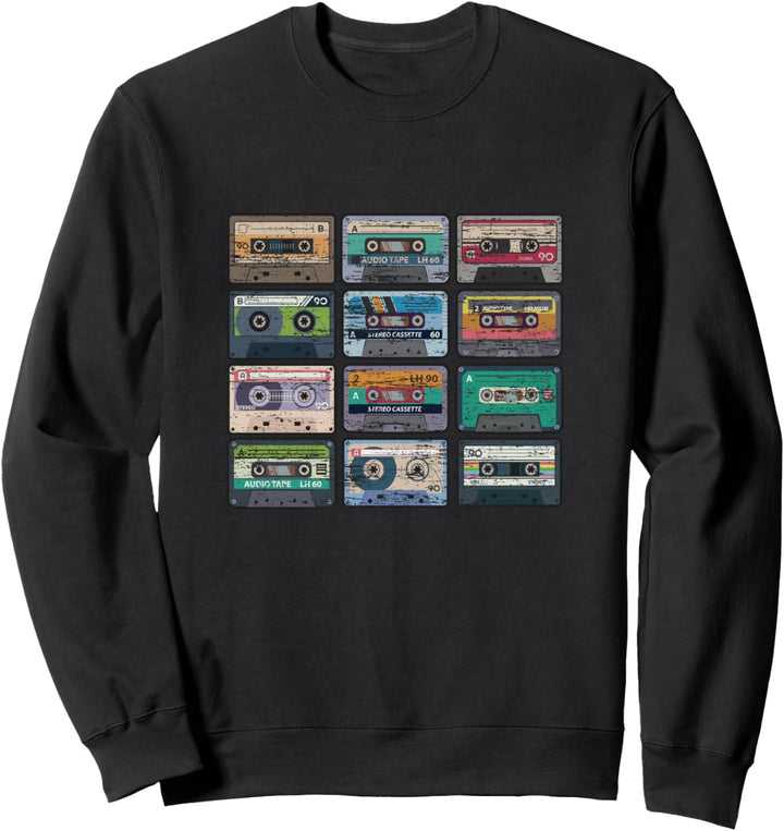 Retro casual mix tapes cassettes from the 80's 90's Sweatshirt