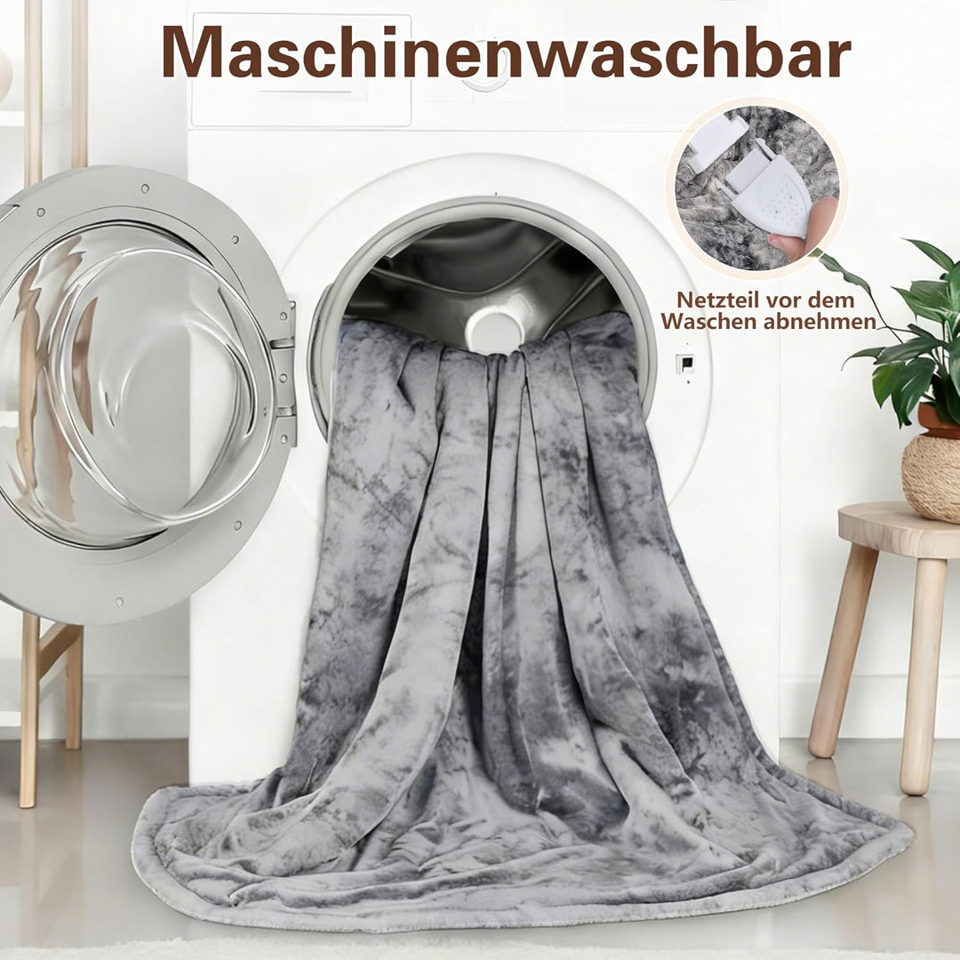 ESTINGO Heizdecke mit Abschaltautomatik, 6 Temperaturstufen & 1~10Stunden Auto-Off-Timer Überhitzung
