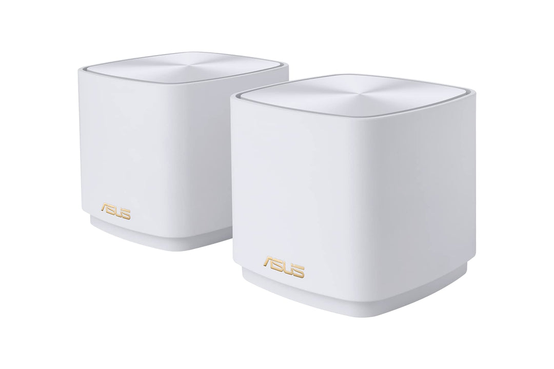 ASUS Ai Mesh AX-WLAN System ZenWiFi XD4 Weiss (2in1 Mesh Zugangspunkte-Set, AX1800 WiFi 6, 2x Gigabi