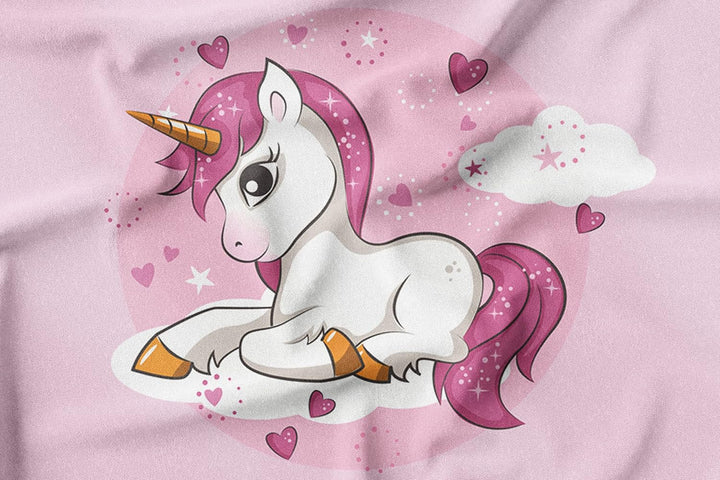Hoimlm Kinder Bettwäsche 200x200 Einhorn Bettwäsche Set mit Bettbezug and 2 Kissenbezug, Cartoon Ein