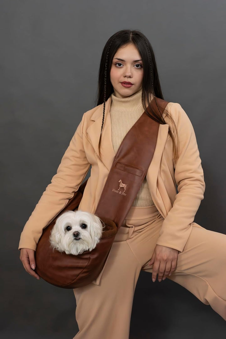 Noah & Paw Hundetragetasche für Kleine Hunde bis 10kg, Hundetasche mit Verstellbarem Schultergurt, u